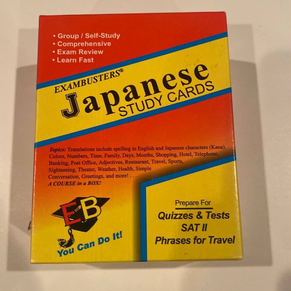 NWT Japanese Study Cards Boxed set